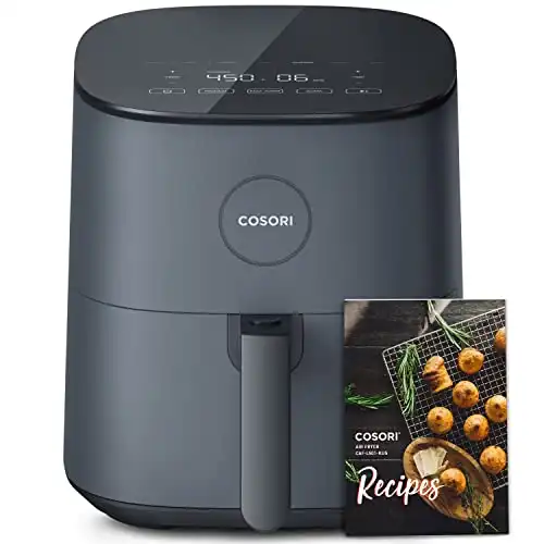 COSORI Air Fryer 5 Qt, 9 Customizable Functions Airfryer, Quick and Easy Meals, UP to 450℉, Quiet Operation, 85% Oil less, 130+ Exclusive Recipes, Compact, Dishwasher Safe, Pro LE, Gray