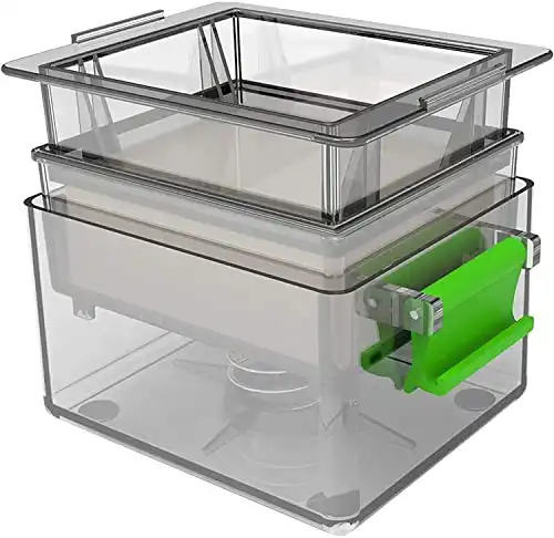 Tofu Press- Dishwasher Safe & BPA Free with Drip Tray, Includes Tofu Cookbook - Fit for 8-12oz Tofu