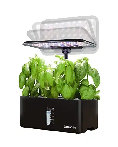 Hydroponics Growing System Indoor Garden: Herb Garden Kit Indoor 8 Pods with LED Grow Light Quiet Water Pump