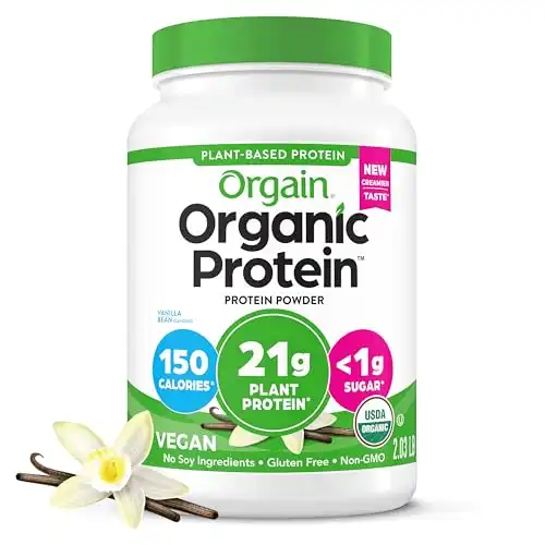 Orgain Organic Vegan Protein Powder, Vanilla Bean