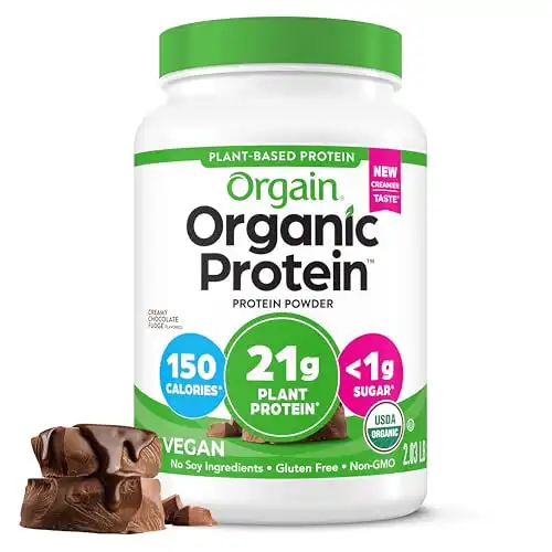 Orgain Organic Vegan Protein Powder, Creamy Chocolate Fudge